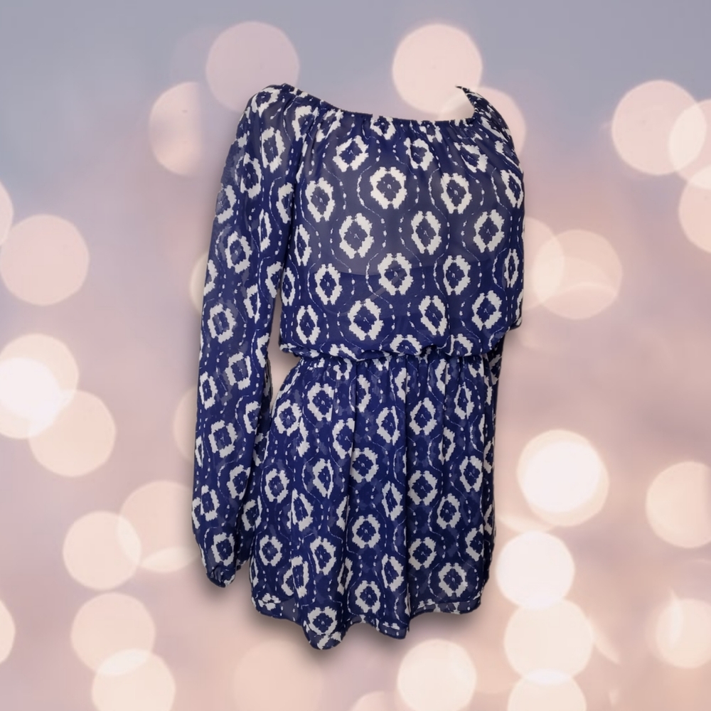 Show Me Your Mumu Blue Patterned Dress